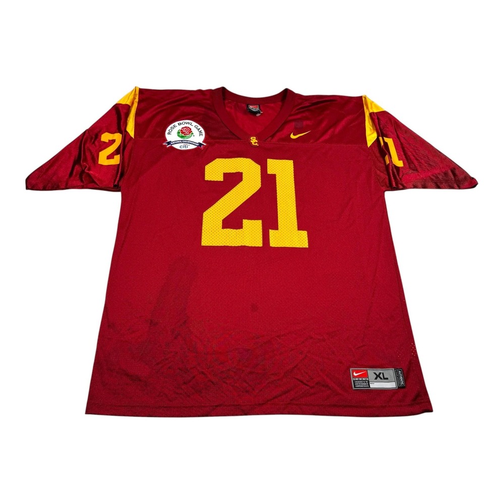 USC Trojans Football Jersey Lendale White XL Red NCAA Nike Rose Bowl 21 Patch